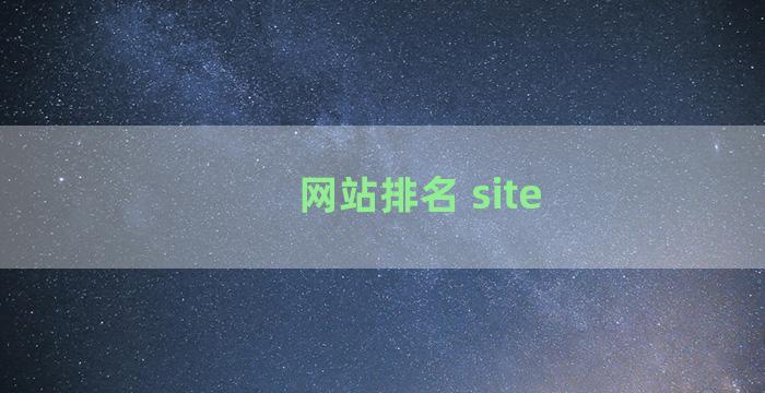 网站排名 site